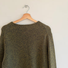 Load image into Gallery viewer, Allude Wool-Cashmere Blend Crew Neck Long Sleeve Knit Pullover Sweater Green