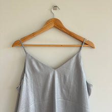 Load image into Gallery viewer, Express Cami Strap V-Neck Tank Silver L NWT