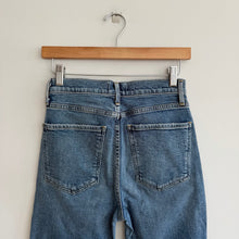Load image into Gallery viewer, AGOLDE Nico High Rise Distressed Hem Button-Fly Denim Skinny Jeans Blue 25