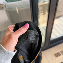 Load image into Gallery viewer, Aviator Nation Logo Rainbow Striped Trim Cropped Hoodie Set Black M