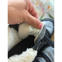 Load image into Gallery viewer, Sorel Harlow Lazy Cozy Waterproof Suede Lace Up Ankle Boots Black 8