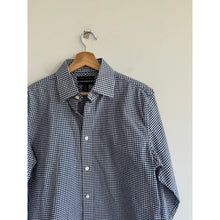 Load image into Gallery viewer, Banana Republic Gingham Pattern Slim Fit Button Up Shirt Blue M