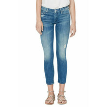Load image into Gallery viewer, Mother The Looker Crop High Rise Ripped Denim Jeans Blue 26