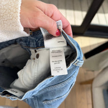 Load image into Gallery viewer, AGOLDE 90's Mid Rise Loose Fit Distressed Straight Leg Jeans Blue Wash 25
