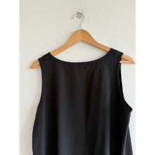 Load image into Gallery viewer, Eskandar Silk Round Neck Sleeveless Pullover Tank Top Black 1