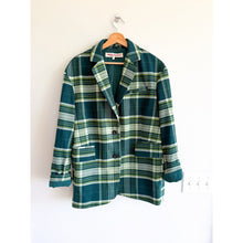 Load image into Gallery viewer, Free People Reggie Plaid Pattern Single-Breasted Casual Blazer Green XS