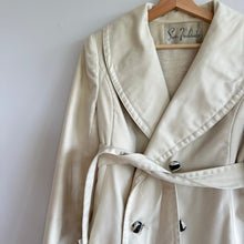 Load image into Gallery viewer, Vintage Aquanala Sara Fredericks Wool Lined Double Breasted Belted Trench Coat L