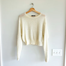 Load image into Gallery viewer, 7 For All Mankind Soft Knit Cropped Sweater Cream S