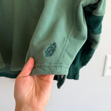 Load image into Gallery viewer, Free People Colorblock Snap Front Pullover Sweatshirt Green S