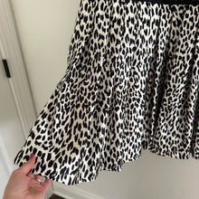 Load image into Gallery viewer, VALENTINO Silk Blend Animal Print Pleated Dress Black/White 10
