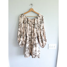 Load image into Gallery viewer, Free People Portia Floral Print Balloon Sleeve Mini Dress Cream M