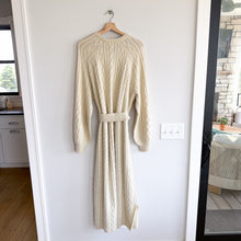 Load image into Gallery viewer, Show Me Your Mumu Barb Chunky Cable Knit Belted Maxi Sweater Dress Cream M