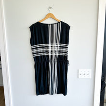 Load image into Gallery viewer, Dries Van Noten Striped Cinch Waist Tunic Dress Black White L