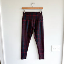 Load image into Gallery viewer, Beyond Yoga Softmark Caught In The Midi Leggings Dark Cherry Preppy Plaid L