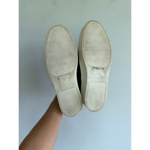 Load image into Gallery viewer, Vince Ward Knit Leather Platform Slip On Sneakers Red Black 8.5