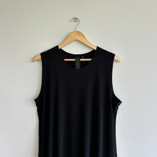 Load image into Gallery viewer, Norma Kamali Sleeveless Swing Crew Neck A-Line Dress Black L