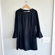 Load image into Gallery viewer, Trina Turk Bell Sleeve Crew Neck Mini Dress Black 8
