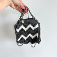 Load image into Gallery viewer, Stella McCartney Embellished Chevron Falabella Crossbody Bag Black White
