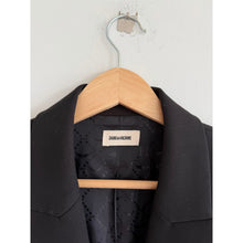 Load image into Gallery viewer, Zadig & Voltaire Star Embellished Peak Label Single-Breasted Blazer Black 42
