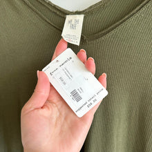 Load image into Gallery viewer, We The Free Free People Ribbed Oversized Top Moss S NWT