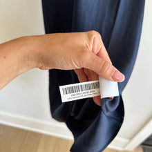Load image into Gallery viewer, Quince Silk V-Neck Midi Dress Navy S NWT