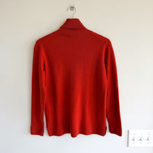 Load image into Gallery viewer, Neiman Marcus Cashmere Turtleneck Knit Pullover Sweater Rust Orange S