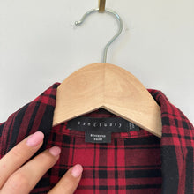 Load image into Gallery viewer, Sanctuary Plaid Snap Front Long Sleeve Shirt Red Black S