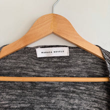 Load image into Gallery viewer, Maruca Novelo Waterfall Open-Front Draped Cardigan Heathered Grey