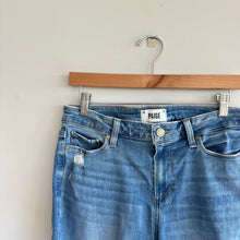 Load image into Gallery viewer, PAIGE Jax Knee Cut Off Shorts Destructed Aiza 29