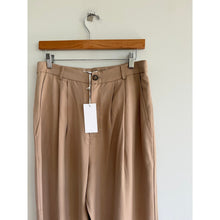Load image into Gallery viewer, Reformation Mason Pleated Front High Rise Wide Leg Pants Tan 10 NWT