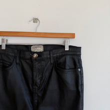 Load image into Gallery viewer, Current/Elliott The Soho Coated Zip Stiletto Pencil Mini Skirt Black 30
