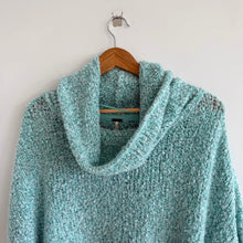 Load image into Gallery viewer, Free People Bff Loopy-Knit Cowl Neck Pullover Sweater Light Blue M