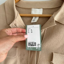 Load image into Gallery viewer, H&M Short Sleeve Button Up Cardigan Sweater Beige Gold XL NWT