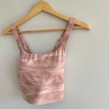 Load image into Gallery viewer, Athleta Warrior Longline Printed Bra Pink Camo S