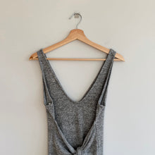 Load image into Gallery viewer, Lovers + Friends Bari Waist Tie V-Neck Sleeveless Mini Dress Heather Grey M