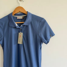 Load image into Gallery viewer, KJUS Signe Short Sleeve Activewear Golf Polo Shirt Blue 36 NWT