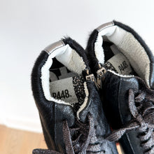 Load image into Gallery viewer, P448 Star Genuine Calf Hair High Top Silhouette Sneaker Black 39