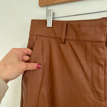 Load image into Gallery viewer, Commando Faux Leather 7/8 High Rise Casual Trouser Pants Cocoa Brown L
