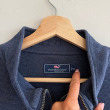 Load image into Gallery viewer, Vineyard Vines Saltwater Quarter Zip Mock Neck Pullover Sweater Blue XXL