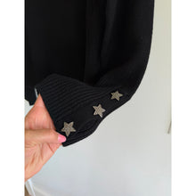 Load image into Gallery viewer, Zadig & Voltaire Boxy RC Bijoux Knit Mock Neck Pullover Sweater Black L NWT