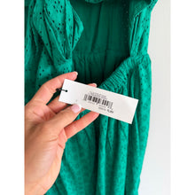 Load image into Gallery viewer, The Drop Tulsi Floral Eyelet Sleeveless Tie Back Dress Ultra Marine Green S NWT