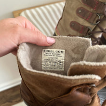 Load image into Gallery viewer, Sorel Fancy Lace II Waterproof Winter Ankle Boots Brown/Black 5