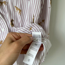 Load image into Gallery viewer, Rails Luna Pajama Set in Rose Stripe Cats S