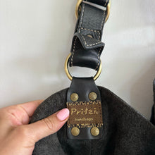 Load image into Gallery viewer, Pritzi Cowhide Leather Hobo Shoulder Bag Tote Black