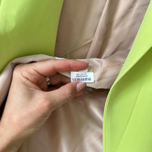 Load image into Gallery viewer, Seven Lab Single-Breasted Rhinestone Skull Notch Lapel Blazer Neon Green XL