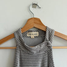Load image into Gallery viewer, Anthropologie Cloth & Stone Terry Cotton Striped Halter Neck Jumpsuit Grey L