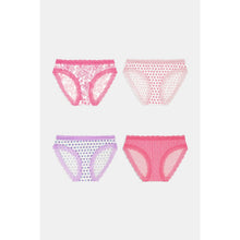 Load image into Gallery viewer, Roller Rabbit Lovely Striped Mixed 4 Pack Bikini Panty Pink Multicolor XXS NEW