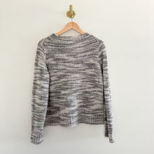 Load image into Gallery viewer, Eileen Fisher Merino Wool-Silk Knit Crew Neck Long Sleeve Pullover Sweater Gray M