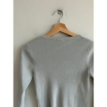 Load image into Gallery viewer, Le Lis Ribbed V-Neck Metallic Button Front Long Sleeve Cardigan Green S