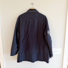 Load image into Gallery viewer, J. Hilburn Highlander Light Puffer Leather Collar Jacket Navy 2XL